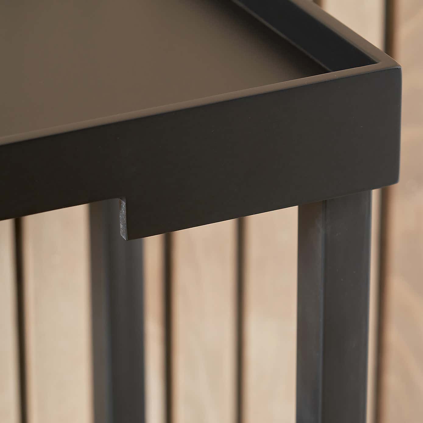 Marnie Console Table, Black Wood