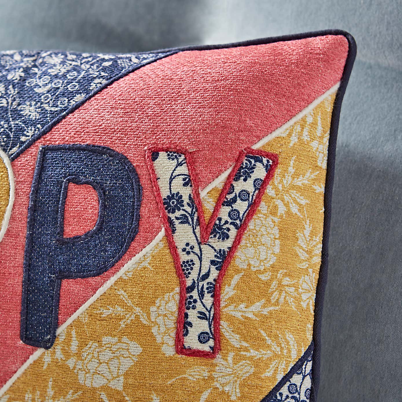 Happy Patchwork Cushion