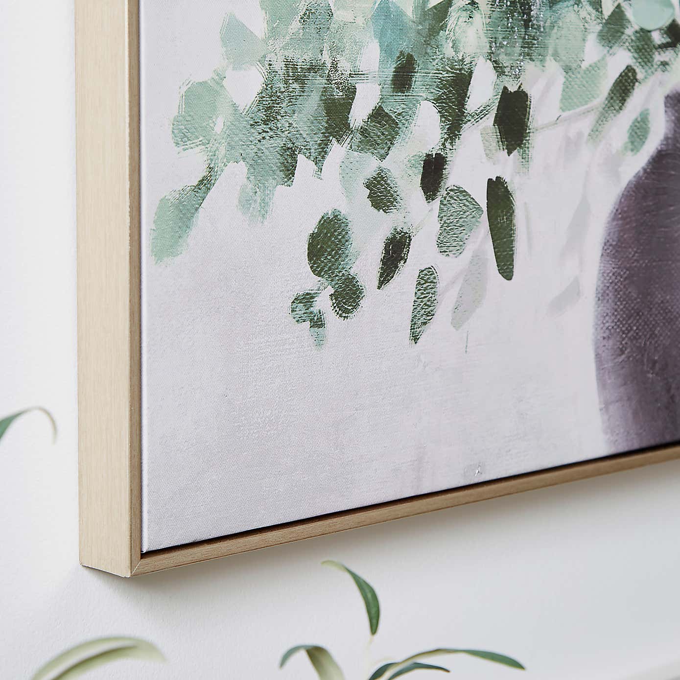 Churchgate Green Florals Capped Canvas 80x100cm