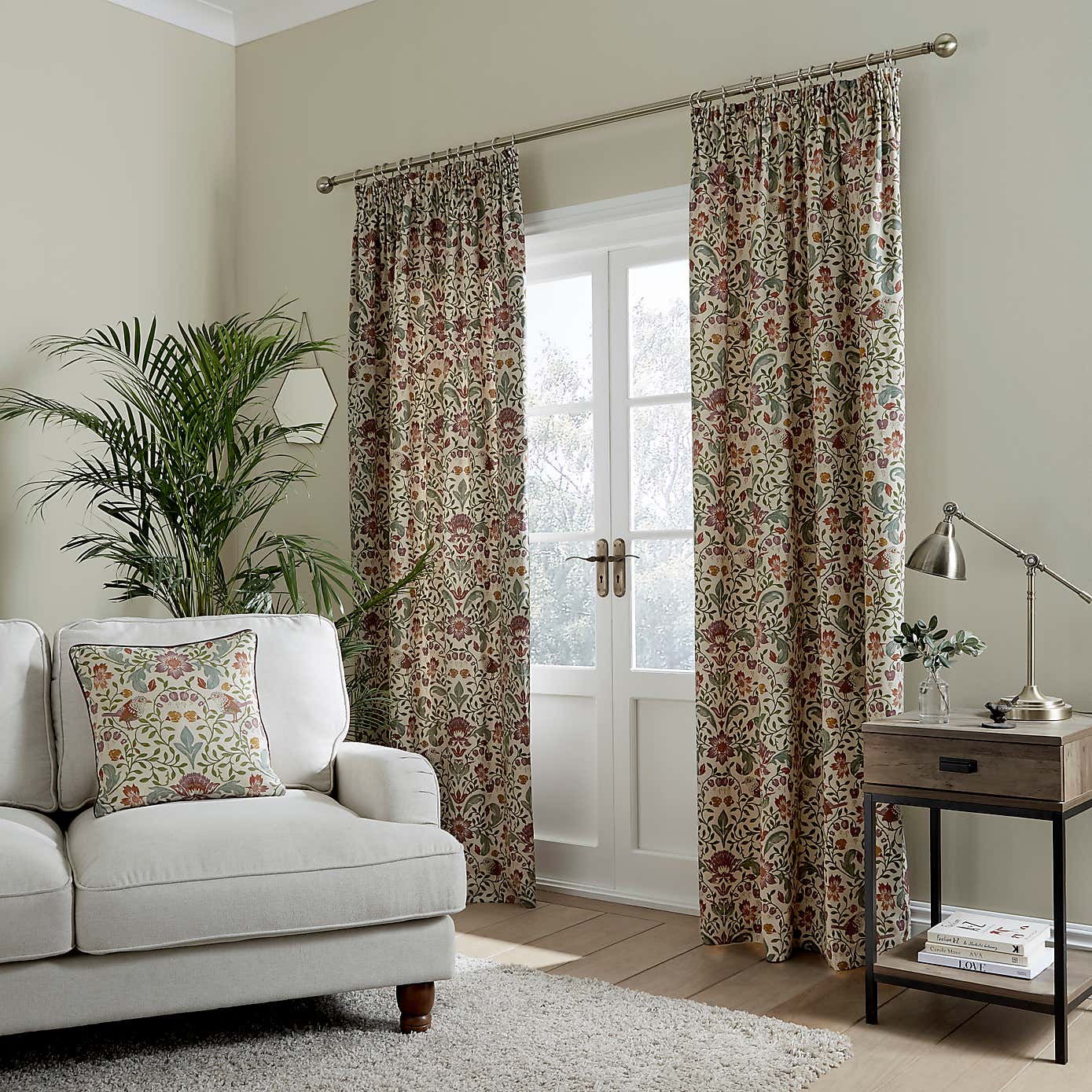 Ruskin Cotton Pencil Pleat Curtains