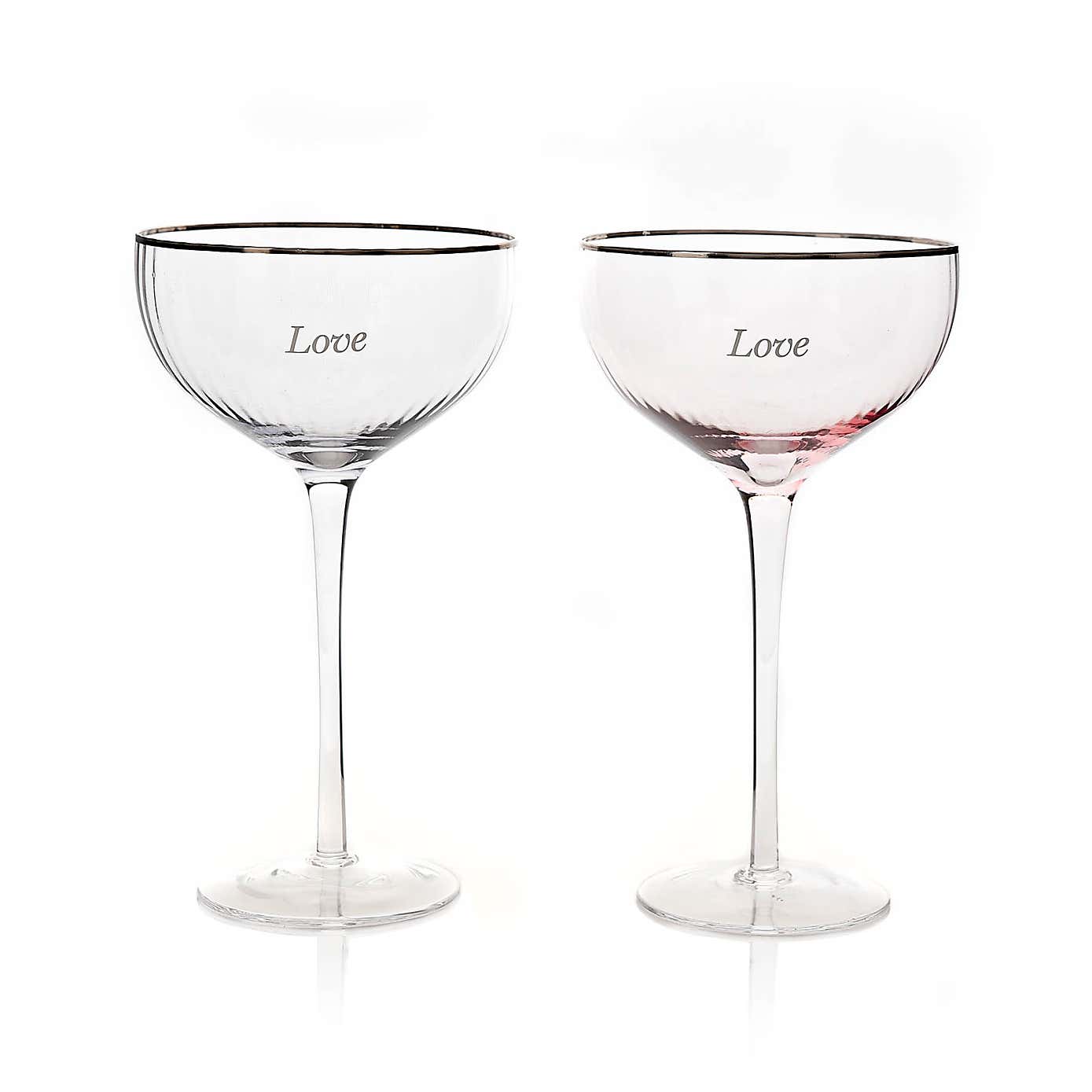 Amore Set of 2 Love Coupe Glasses