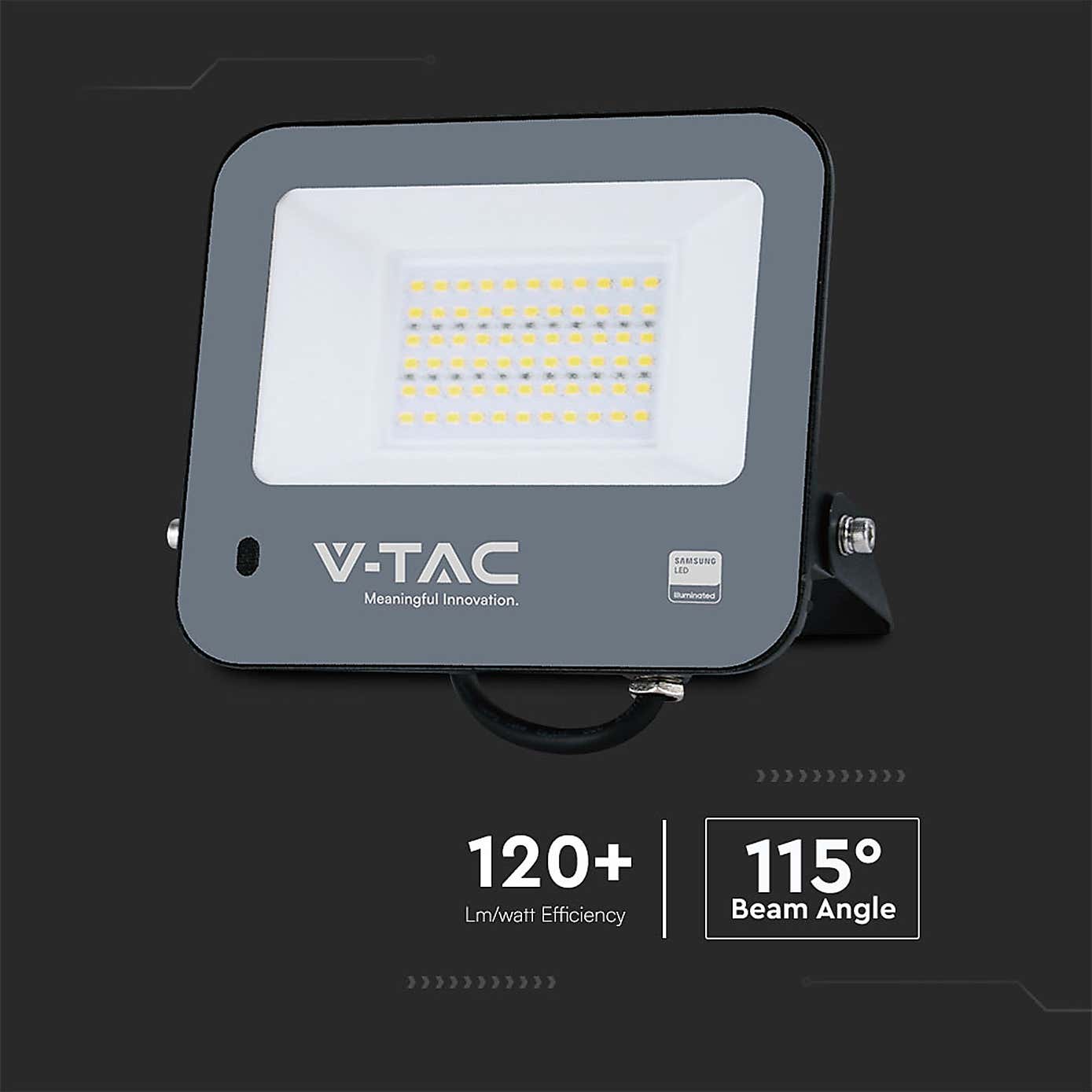 V-TAC 50W LED Floodlight Outdoor Sensor Wall Light