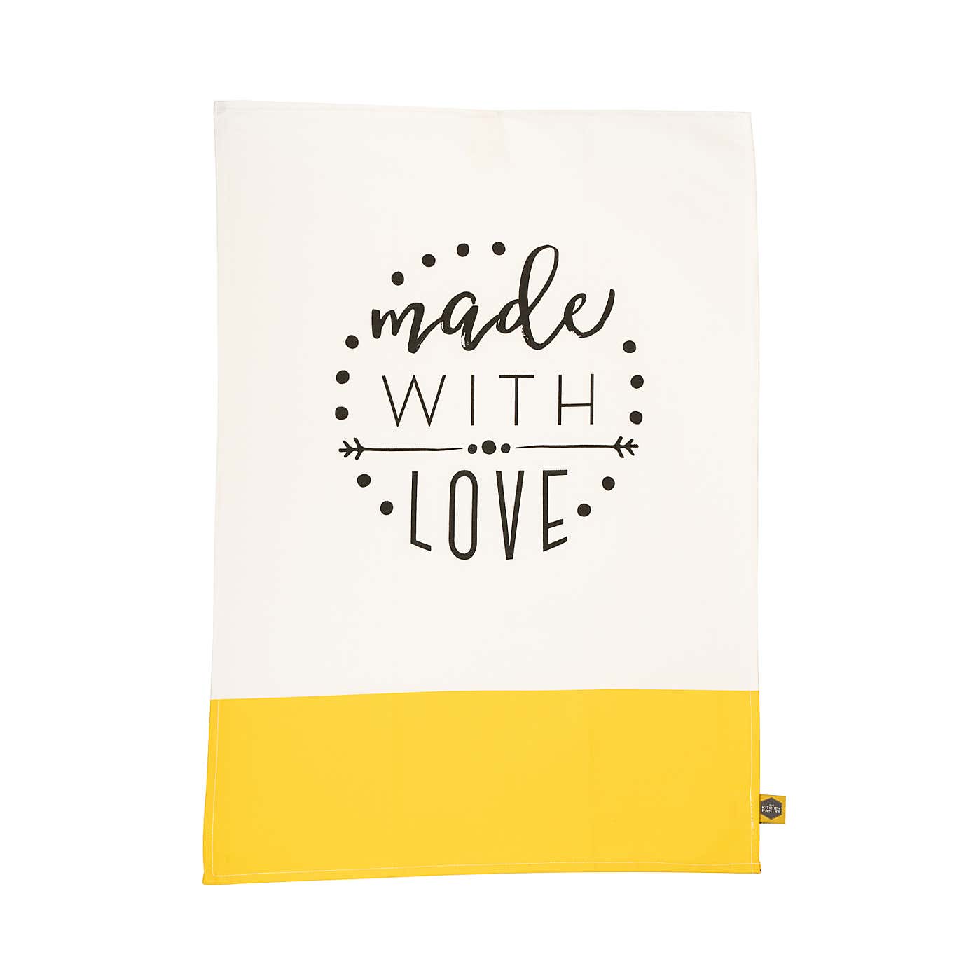 Set of 2 Kitchen Pantry Made With Love Teal Towels