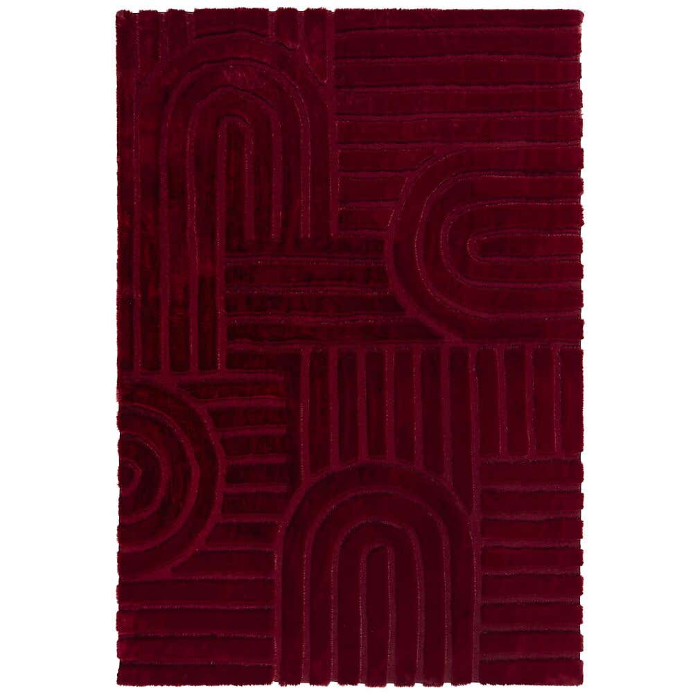 Supersoft Lush Geometric Fux Fur Arch Rug