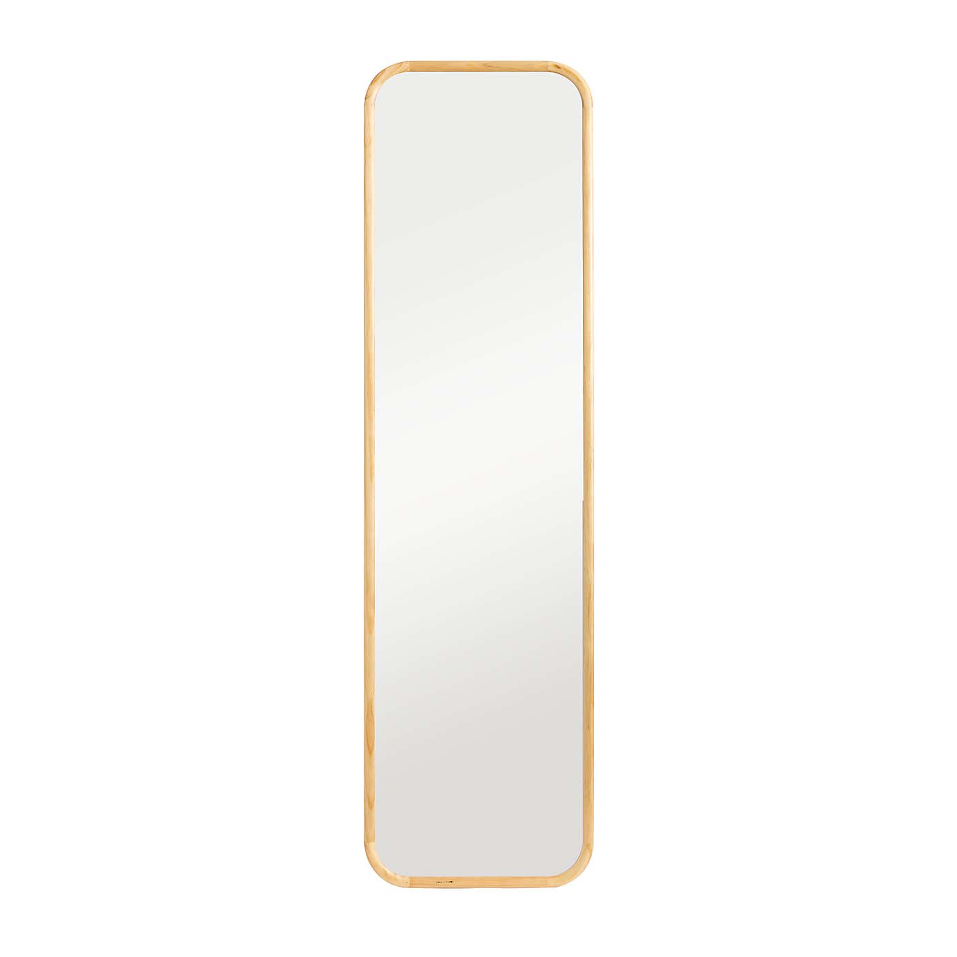 Pine Rounded Full Length Leaner Mirror