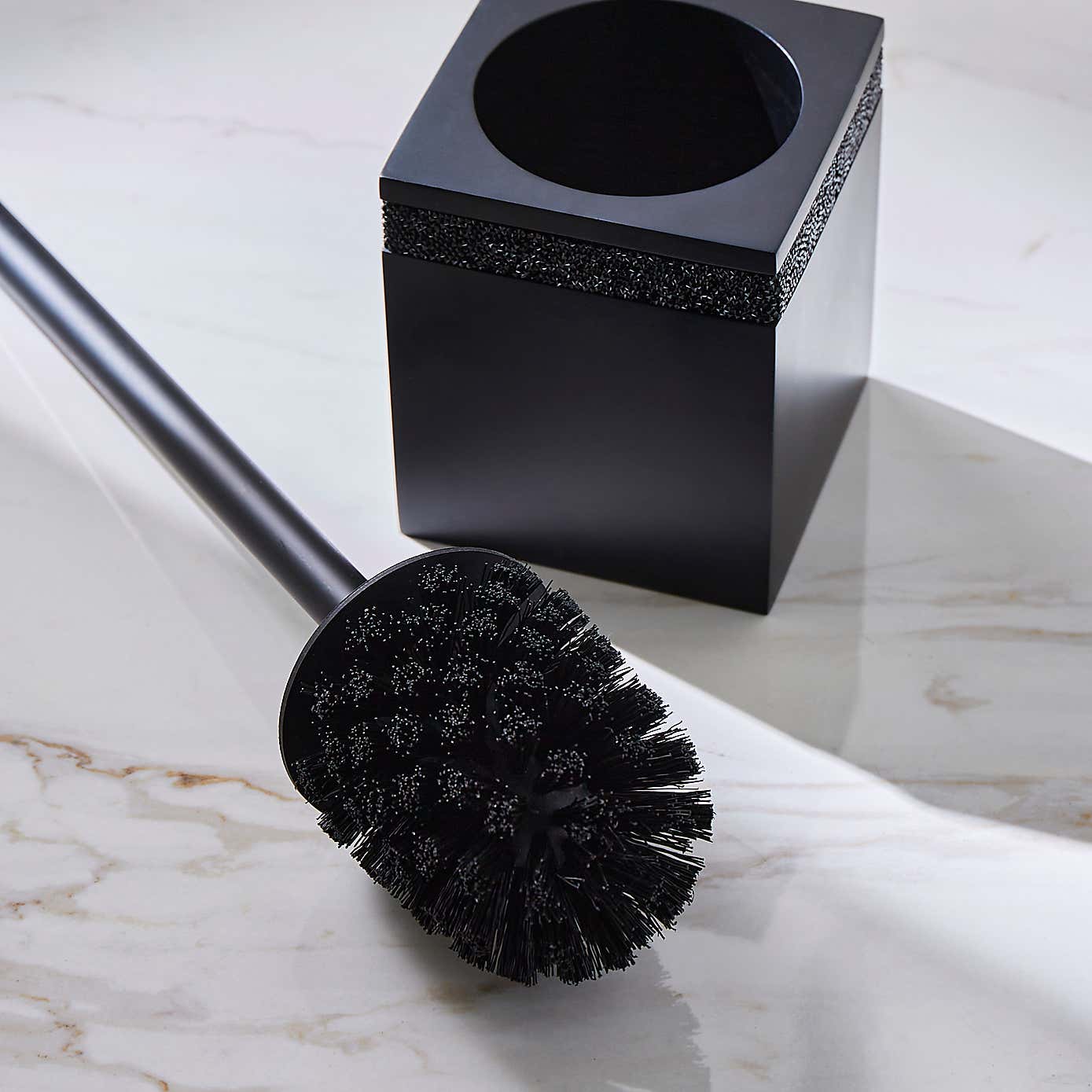 Sparkle Black Square Toilet Brush