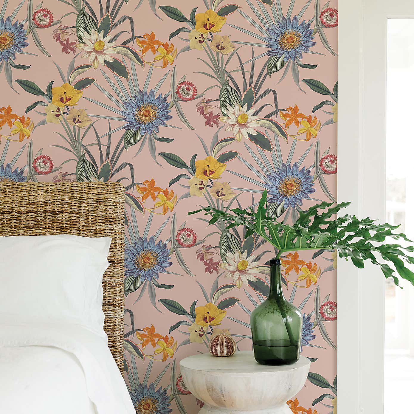 Nu Wall Self Adhesive Tropical Floral Wallpaper
