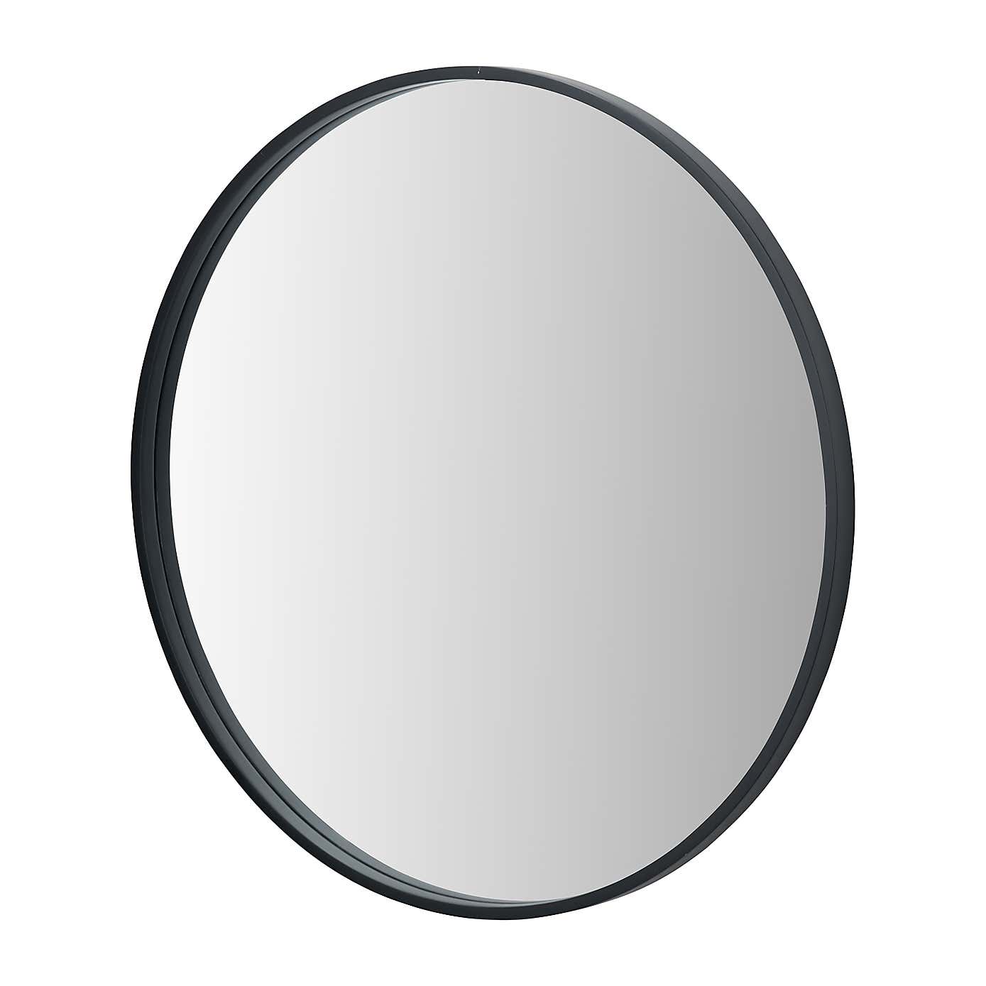 Wood Round Mirror