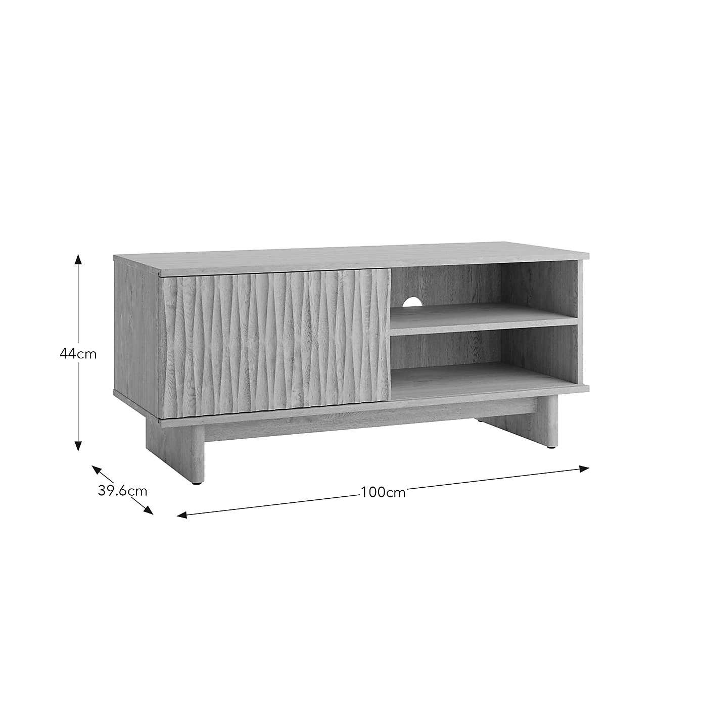 Inga Small TV Unit for TVs up to 44", Oak Effect
