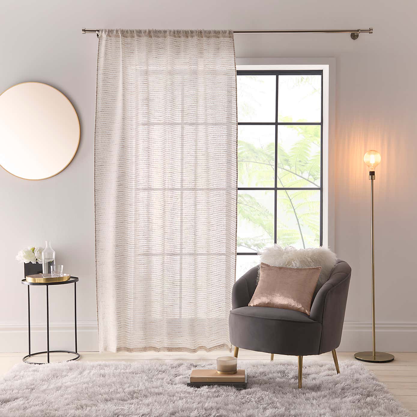 Luxe Open Mesh Slot Top Voile Panel