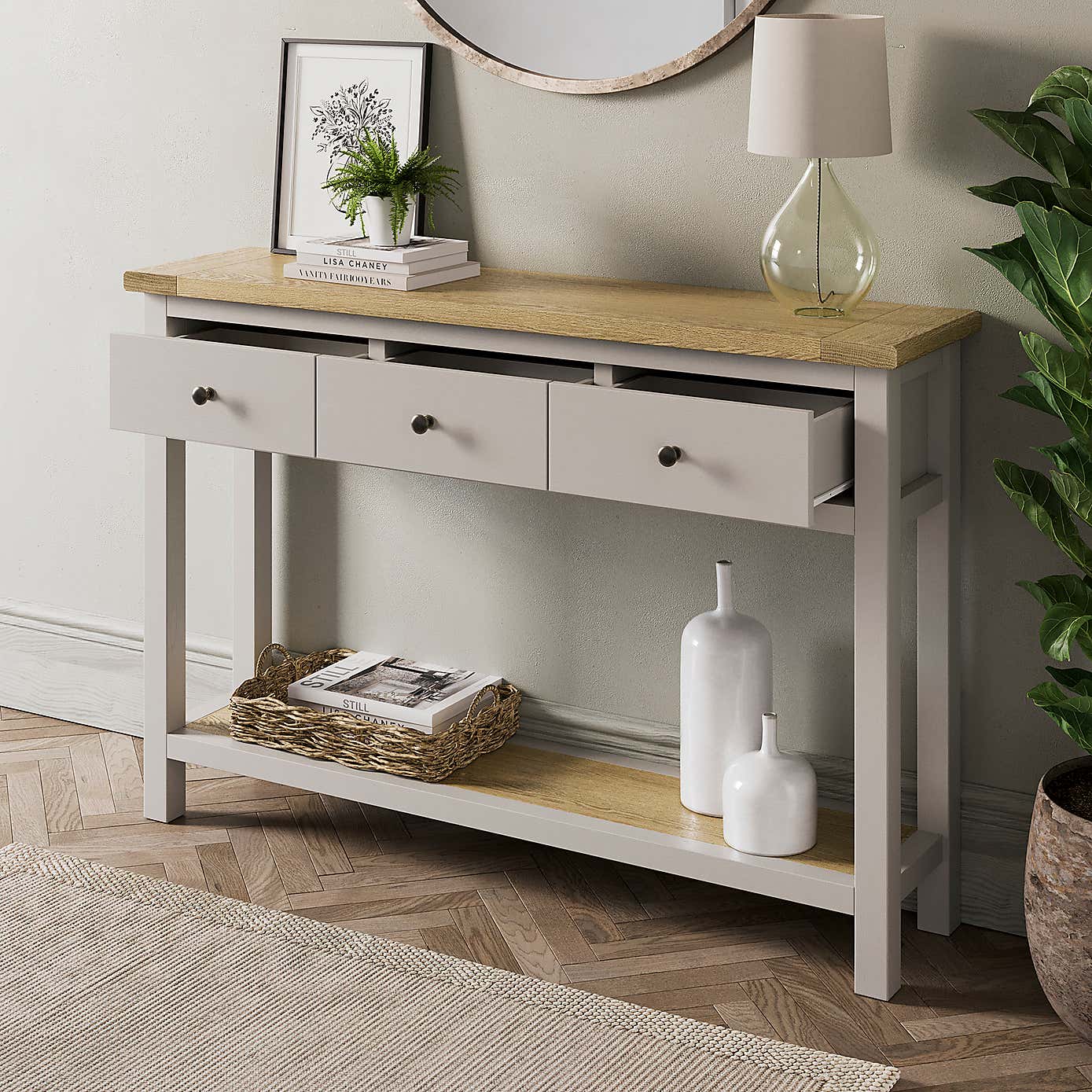 Olney Console Table, Stone