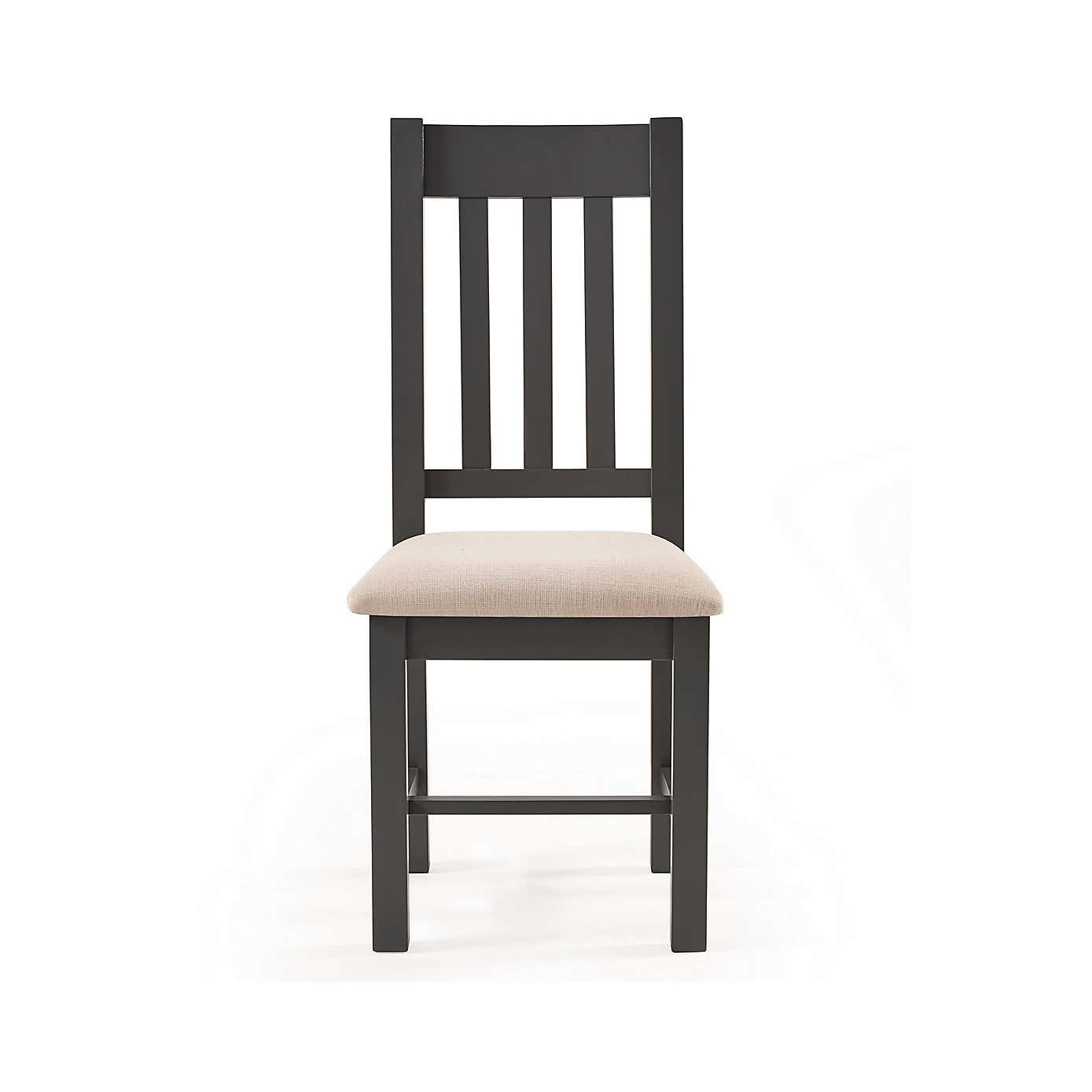 Bordeaux Set of 2 Dining Chairs Dark Grey