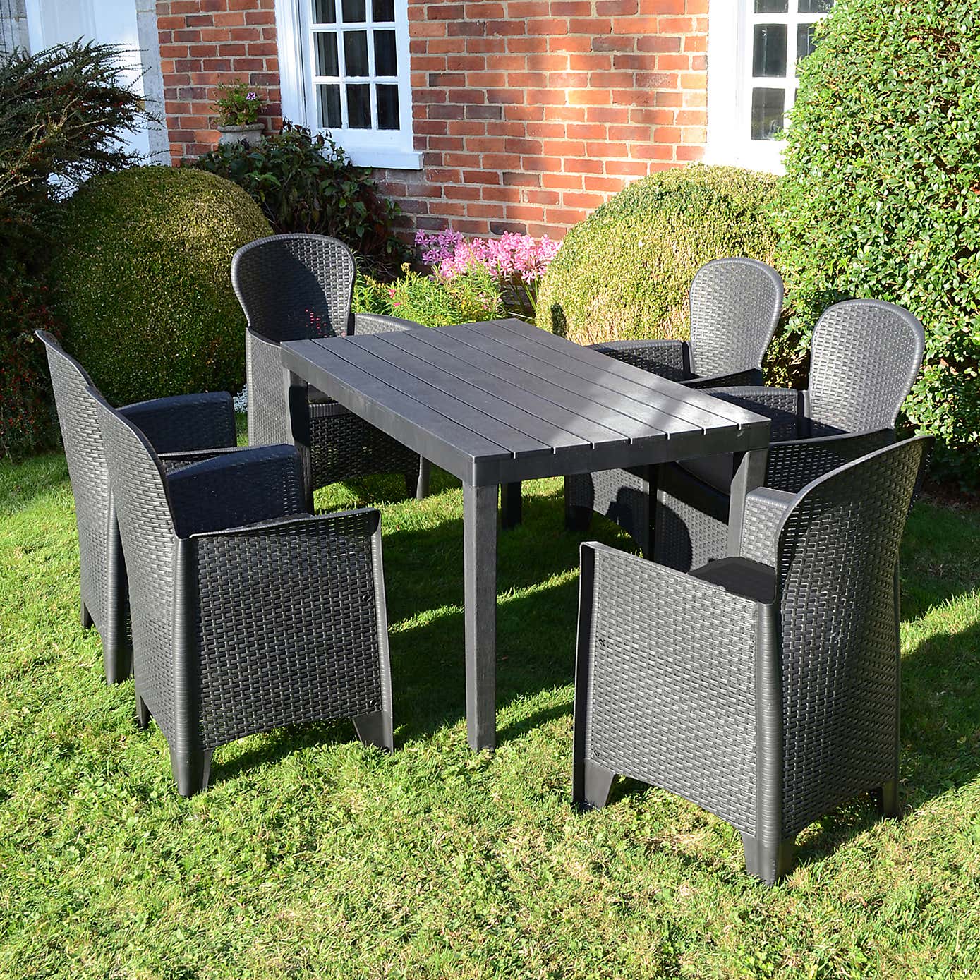 Trabella Roma 6 Seat Dining Set with Sicily Chairs