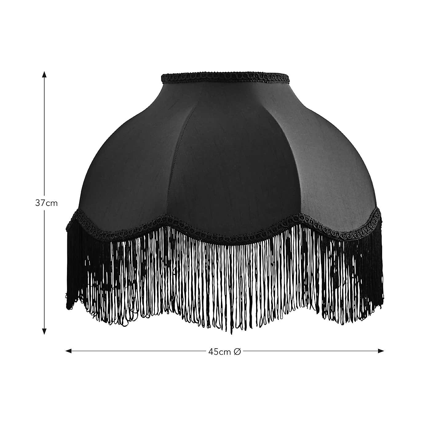 Carmona Fringed Satin Lamp Shade