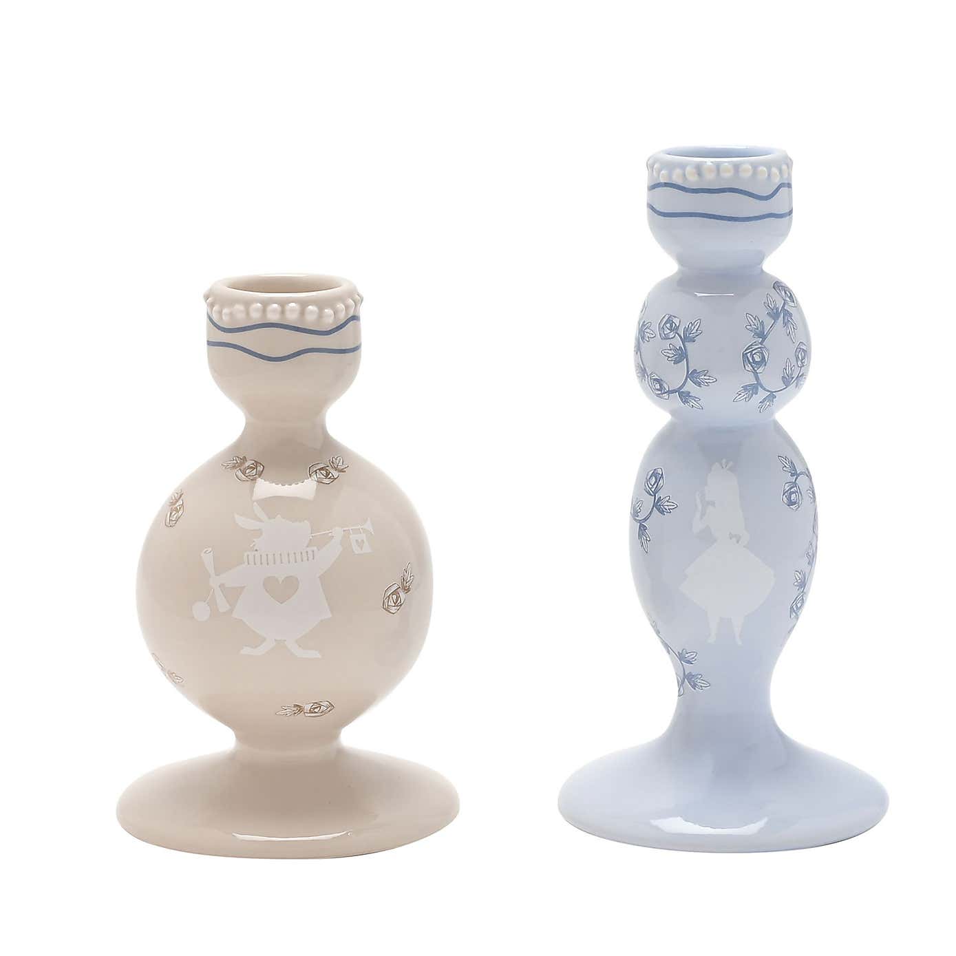 Set of 2 Alice in Wonderland Candlestick Holders