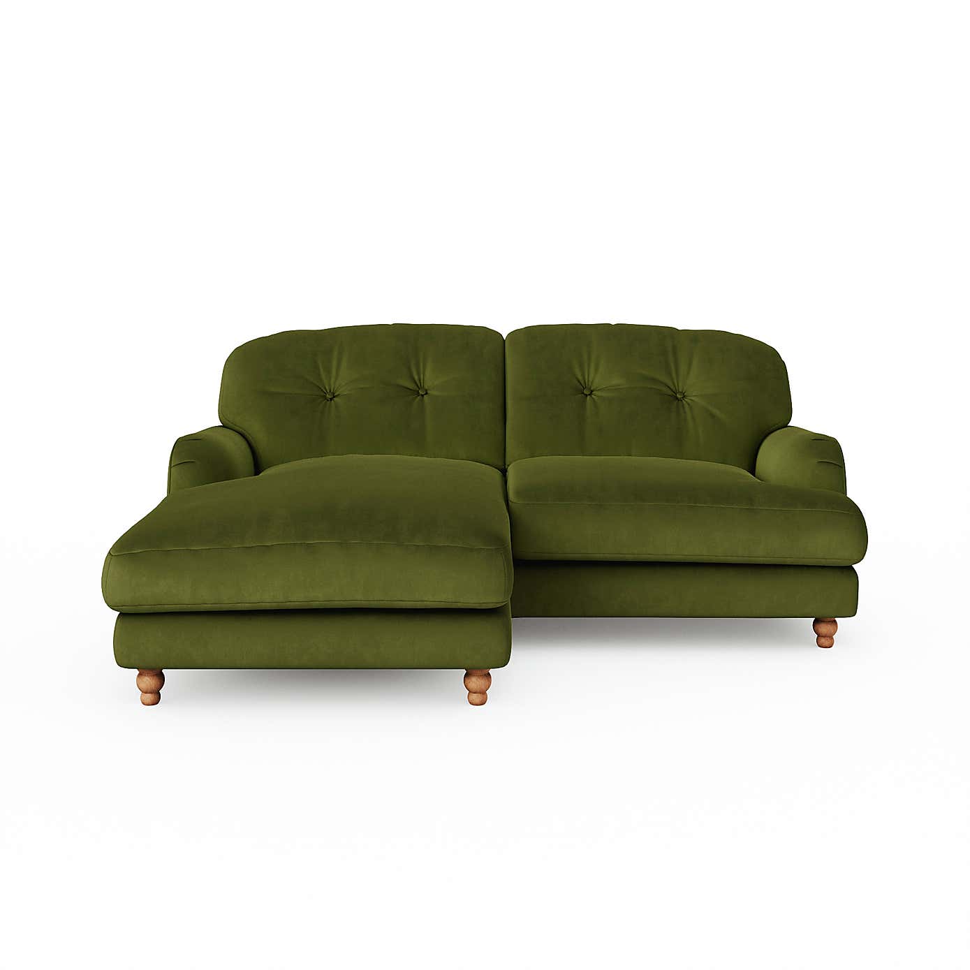 Martha Matte Plush Velvet Corner Chaise Sofa