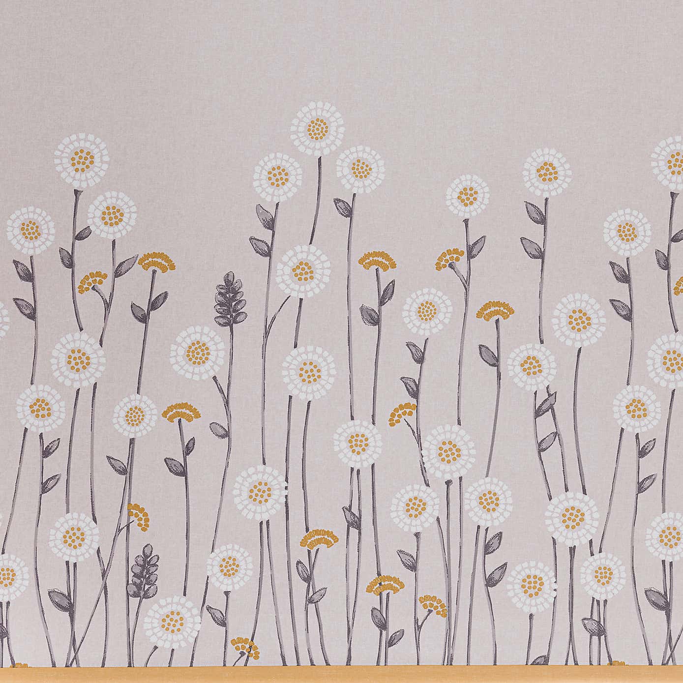 Scandi Flowers Natural Blackout Roller Blind