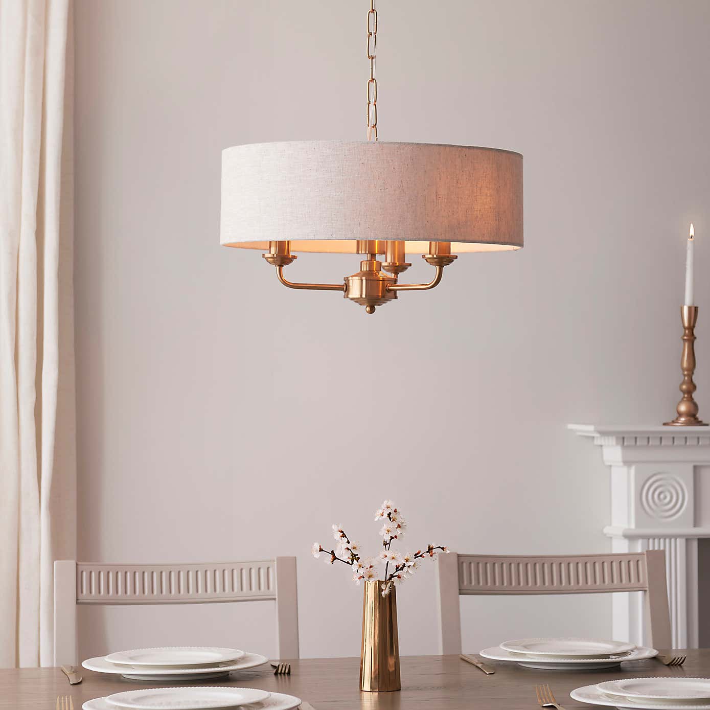Vogue Sandringham Mid Century 3 Light Adjustable Pendant Light