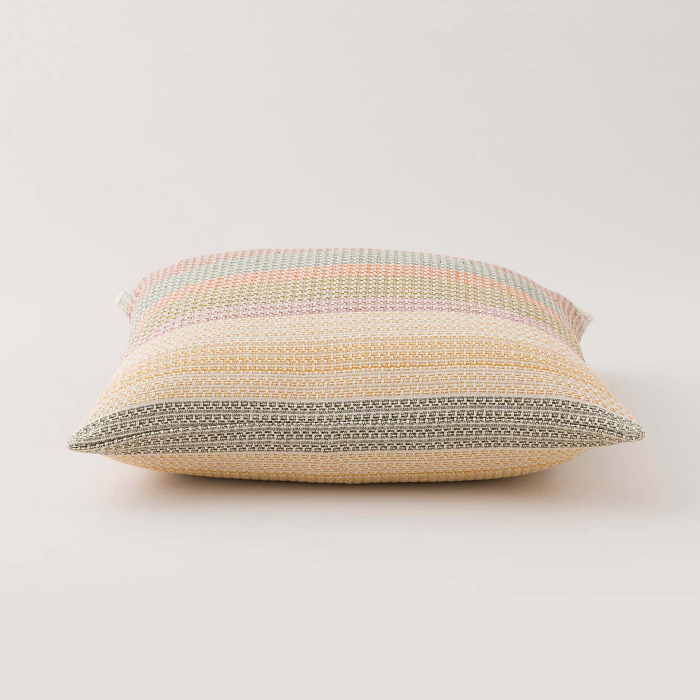 Woven Stripe Cotton Square Cushion Cover