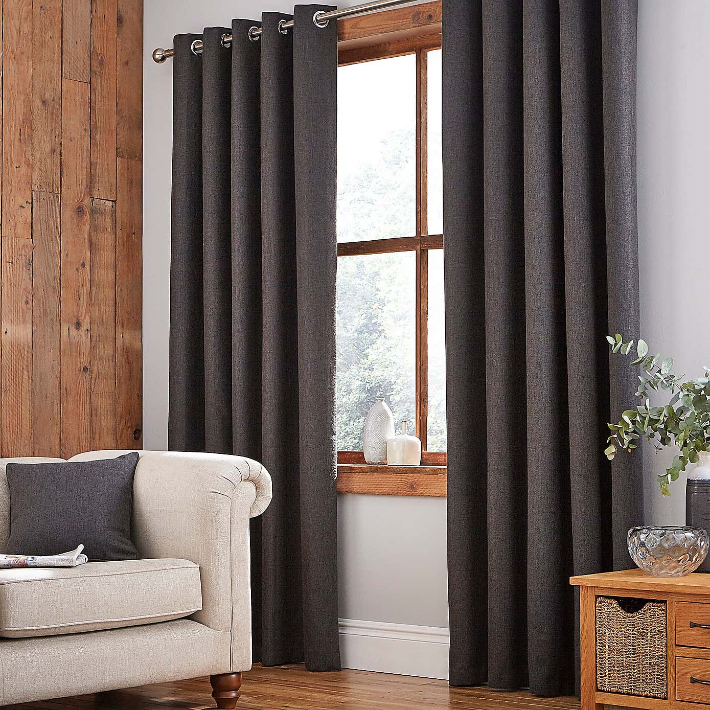 Jennings Natural Thermal Eyelet Curtains