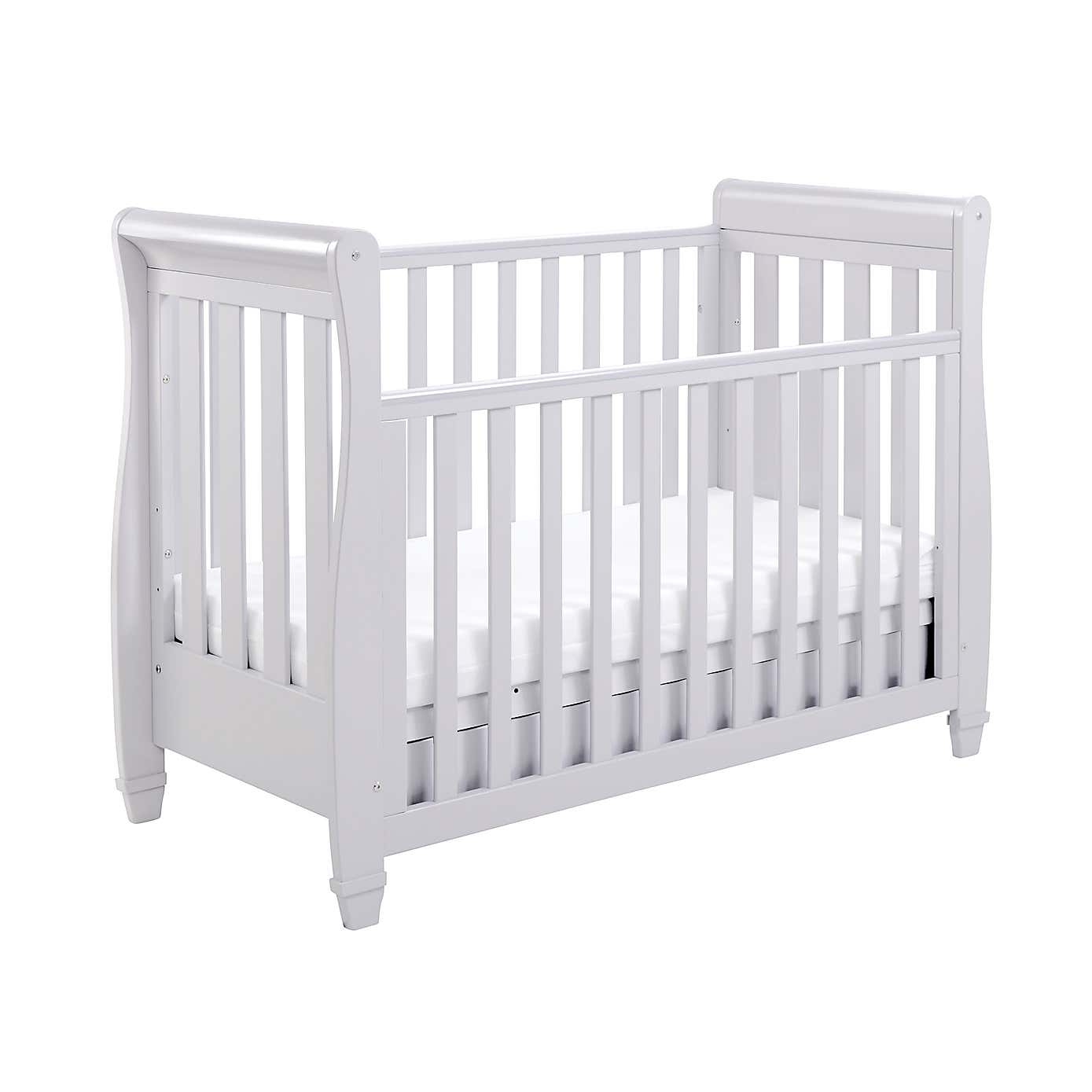 Babymore Eva Sleigh Cot Bed with Drawer