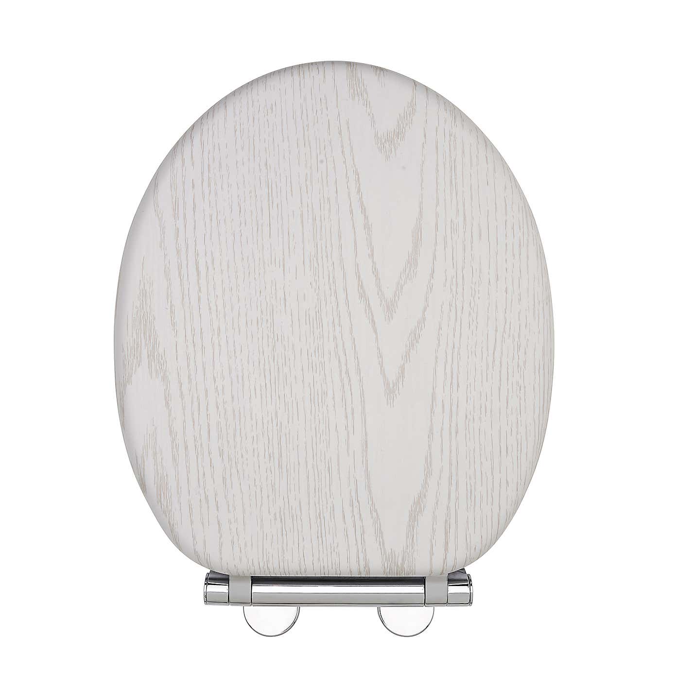White Oak Effect Toilet Seat