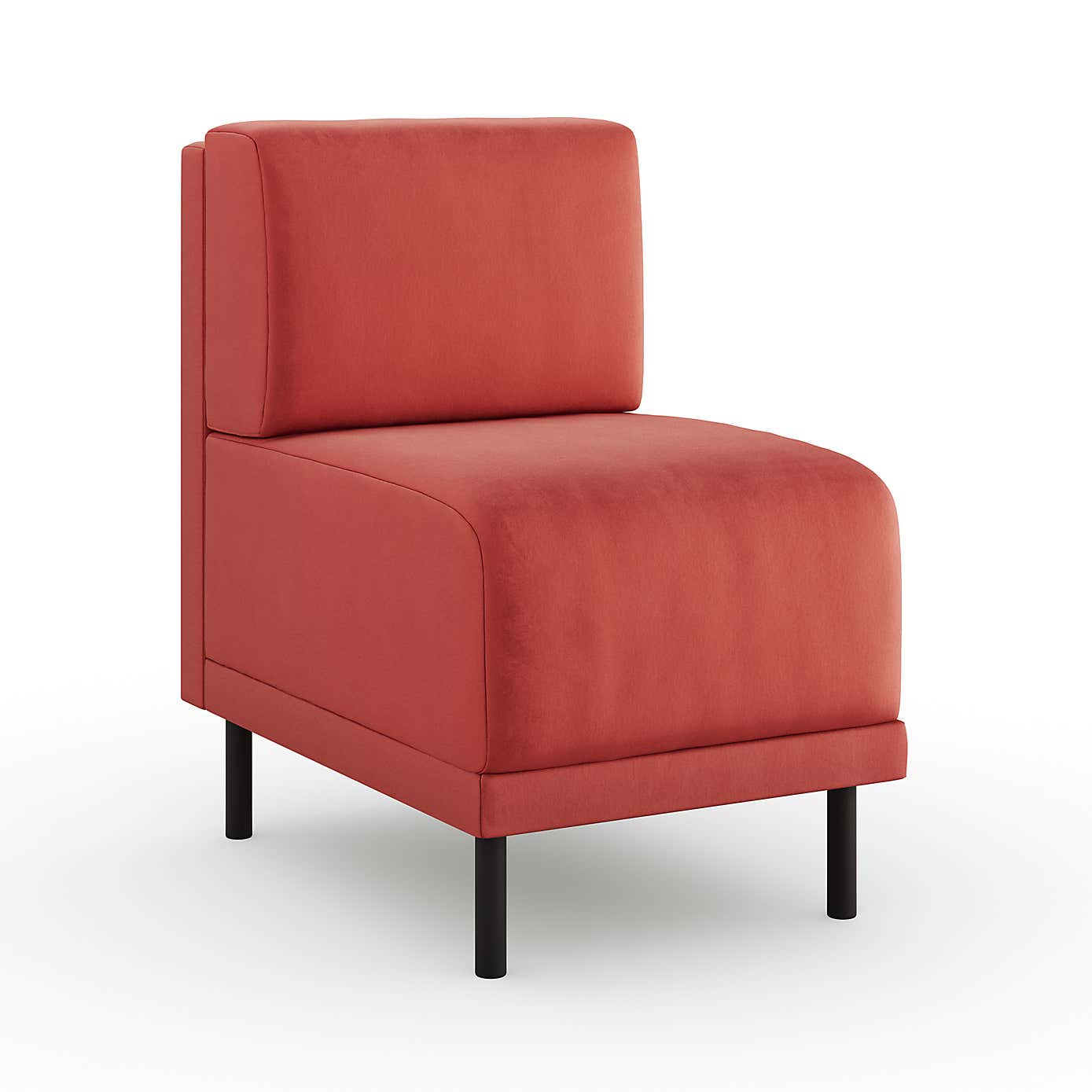 Mae Small Dining Bench, Matte Plush Velvet