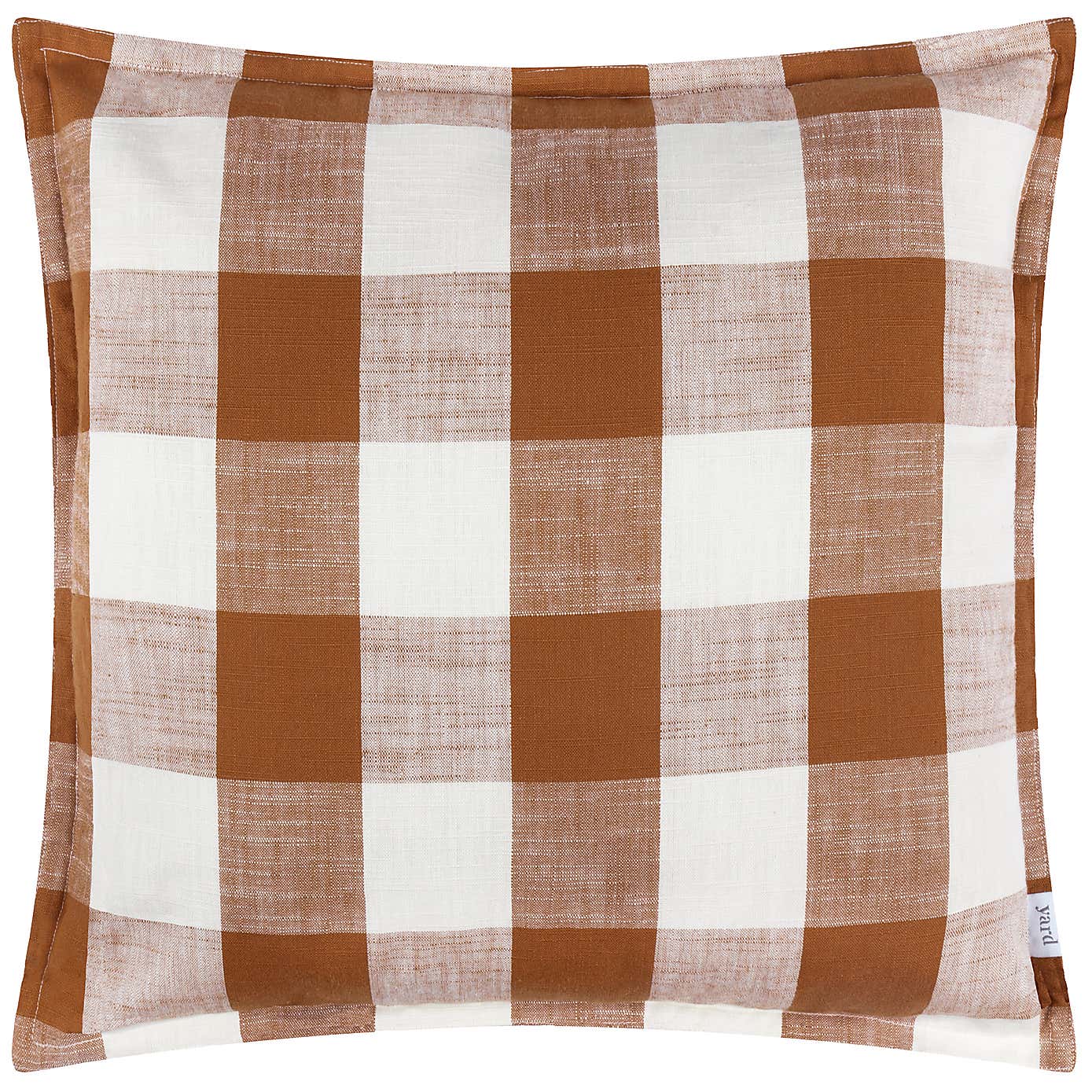 Yard Chesil Check Outdoor Cotton Square Cushion