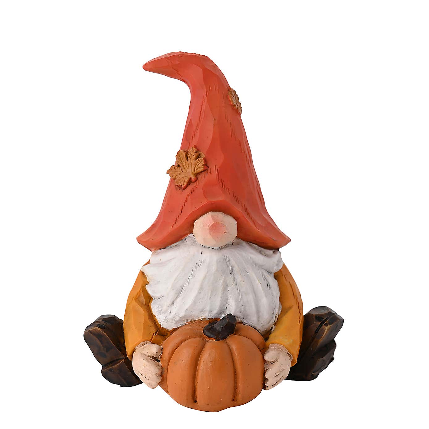 Autumn Gnome Sat on Pumpkin Ornament