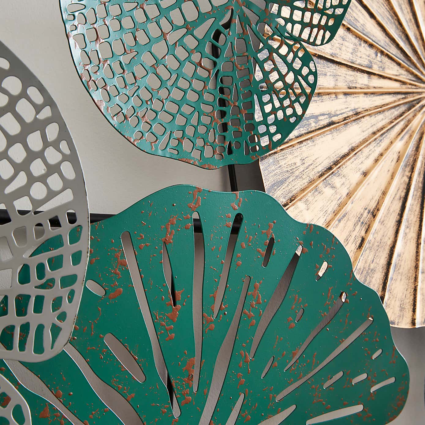 Nouveau Lotus Indoor Outdoor Metal Wall Art