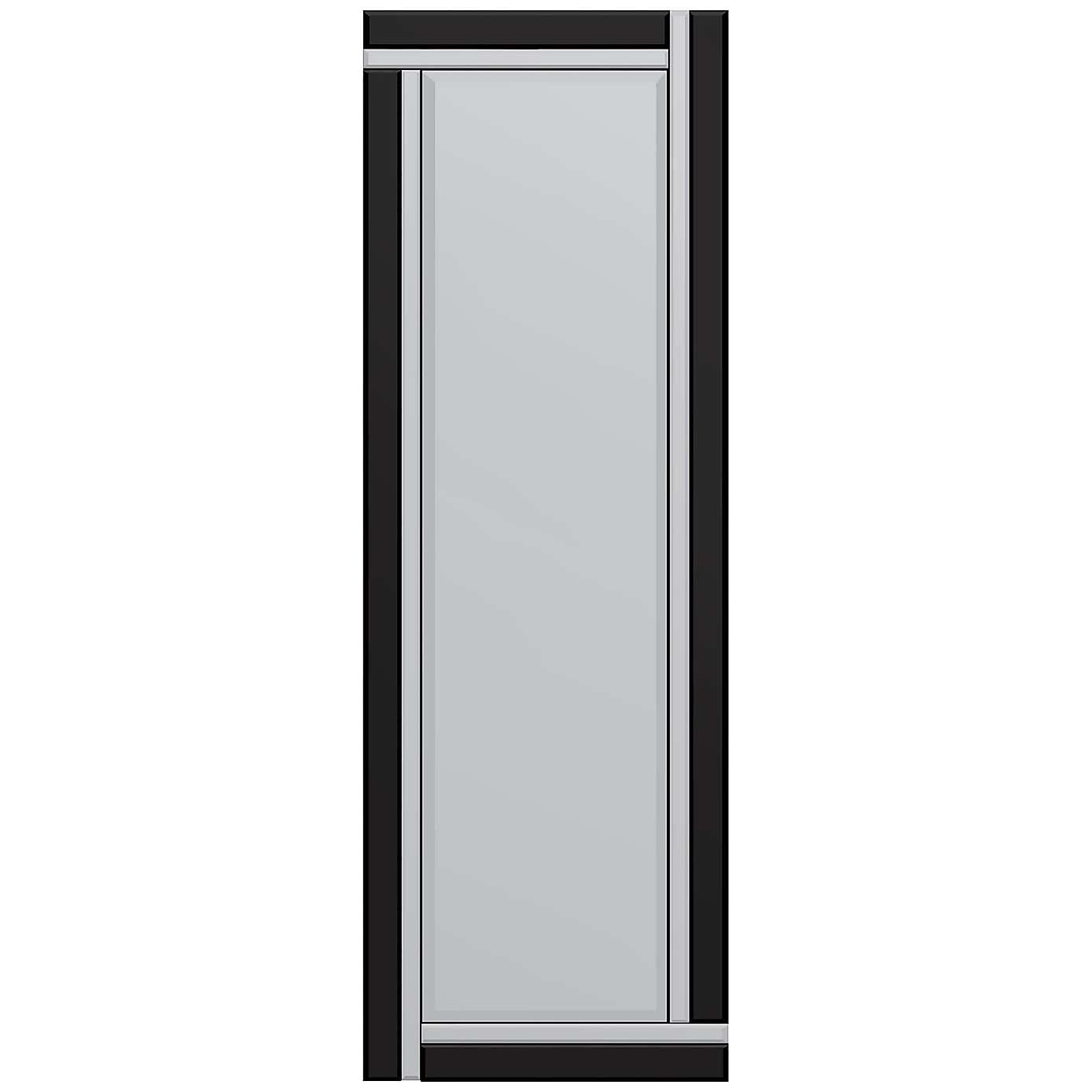 Black Double Bevelled Rectangle Full Length Free Standing Cheval Mirror