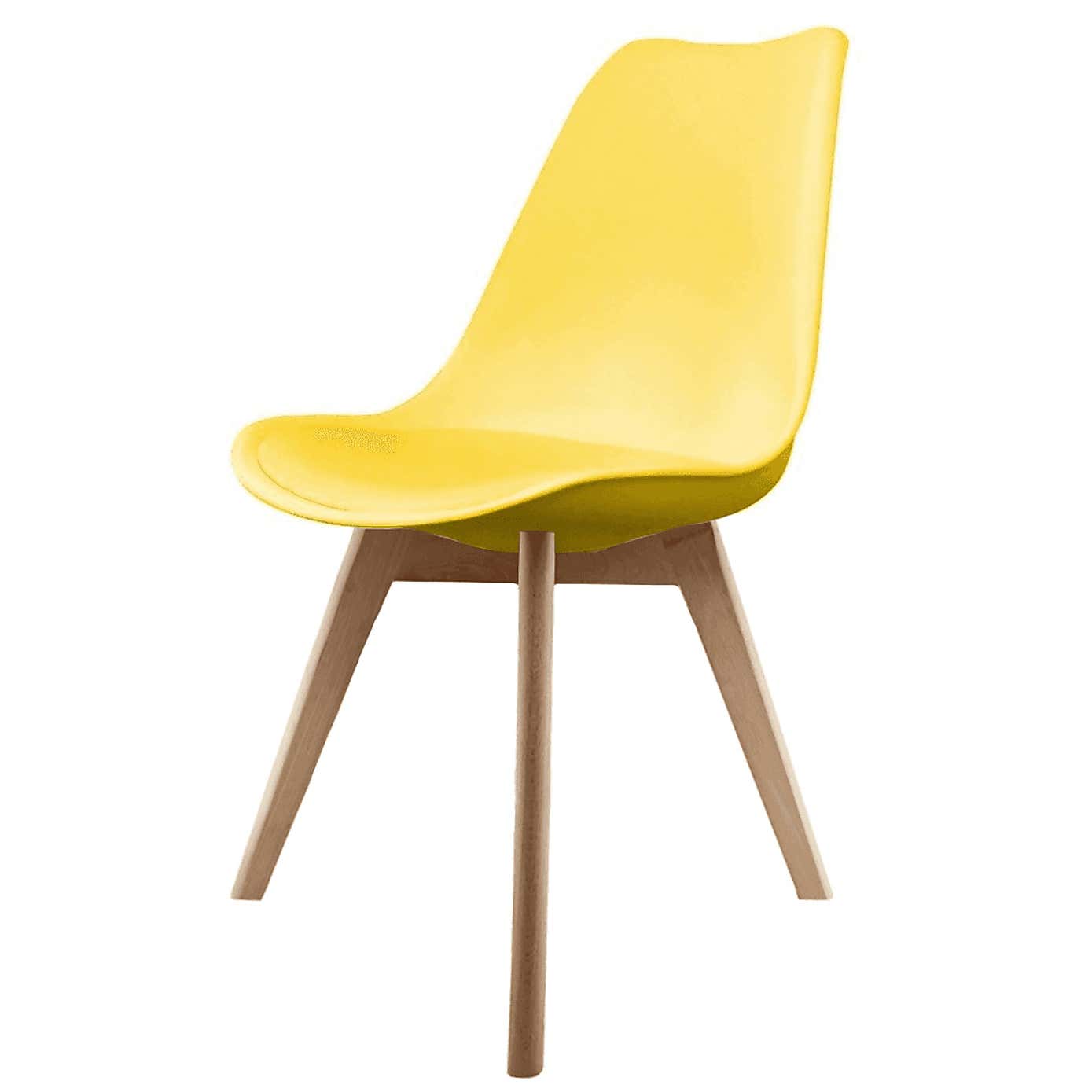 Fusion Living Soho Plastic Dining Chair with Squared Legs
