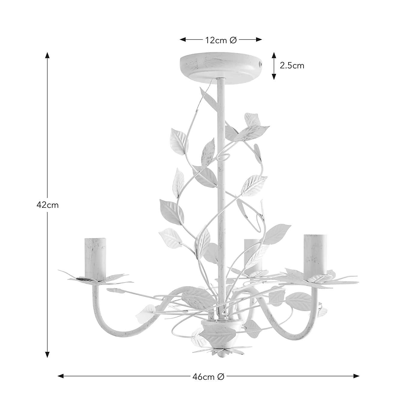 Chantelle Floral 3 Light Chandelier