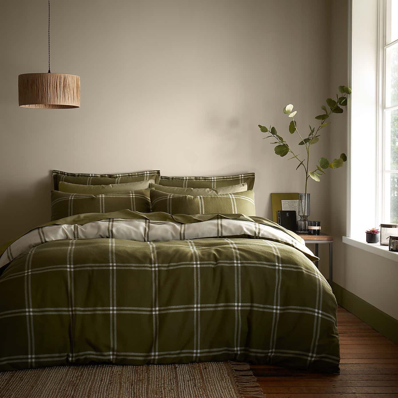 Stanway Check Natural Oxford Pillowcase