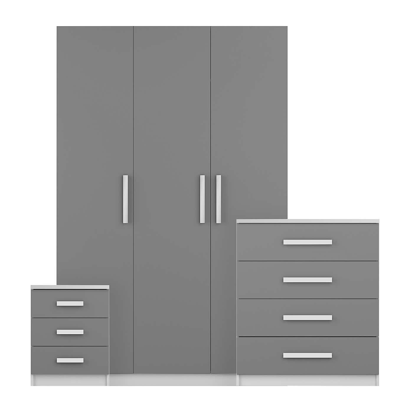 Sudbury 3 Piece Triple Wardrobe Bedroom Furniture Set