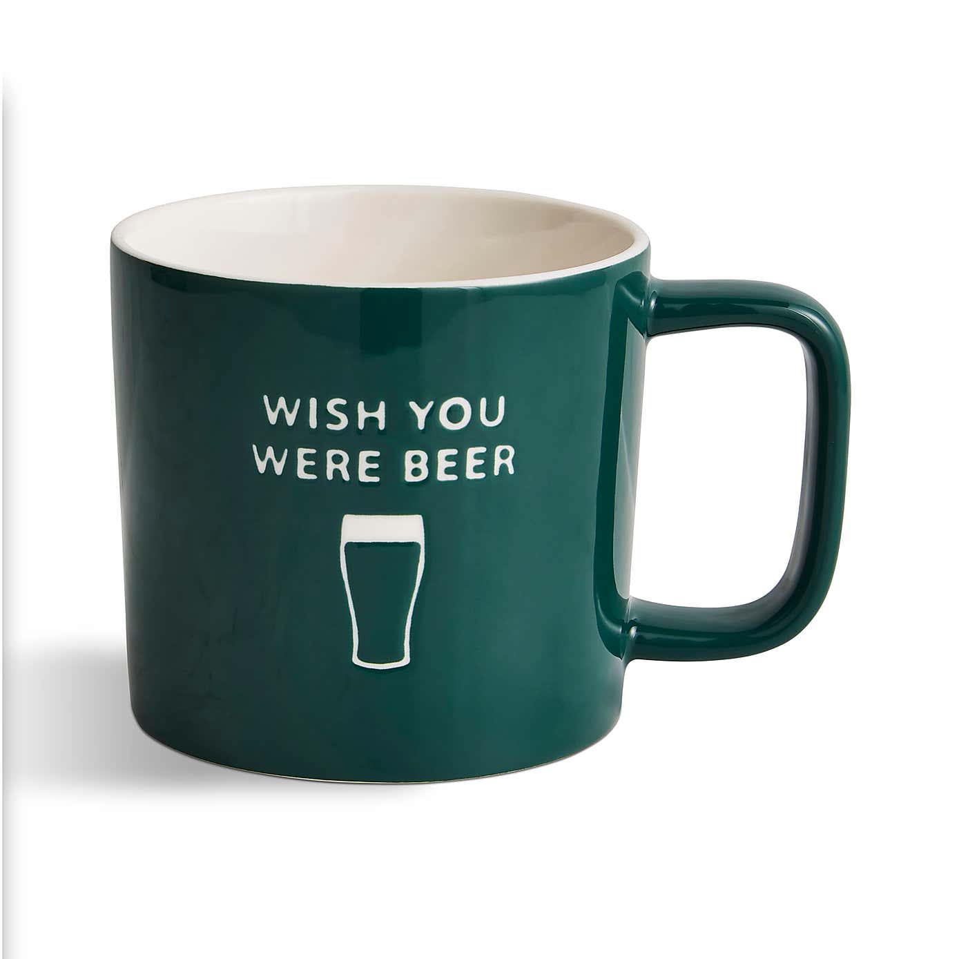 Green Wish You Were Beer Mug