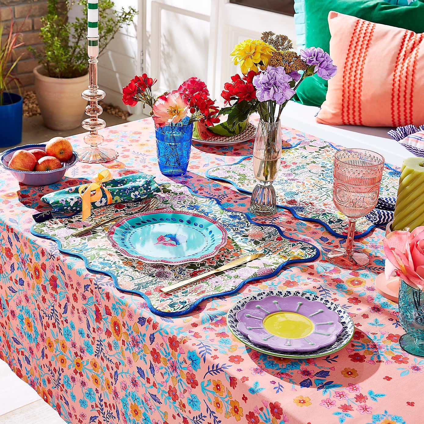 Sophie Robinson Set of 2 Floral Print Placemats