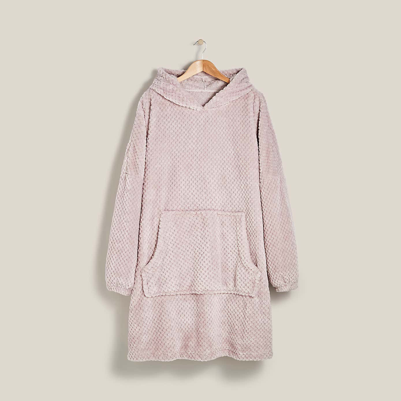 Waffle Fleece Oversized Hoodie