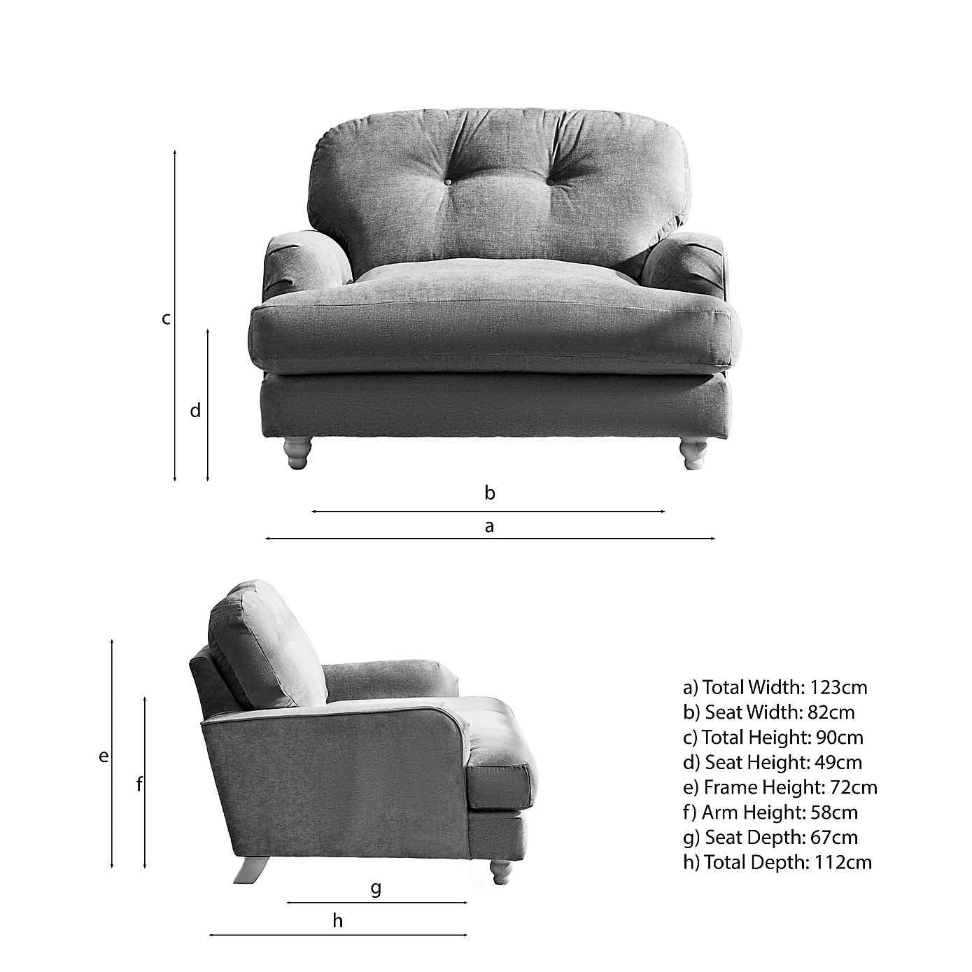 Martha Faux Linen Snuggle Chair