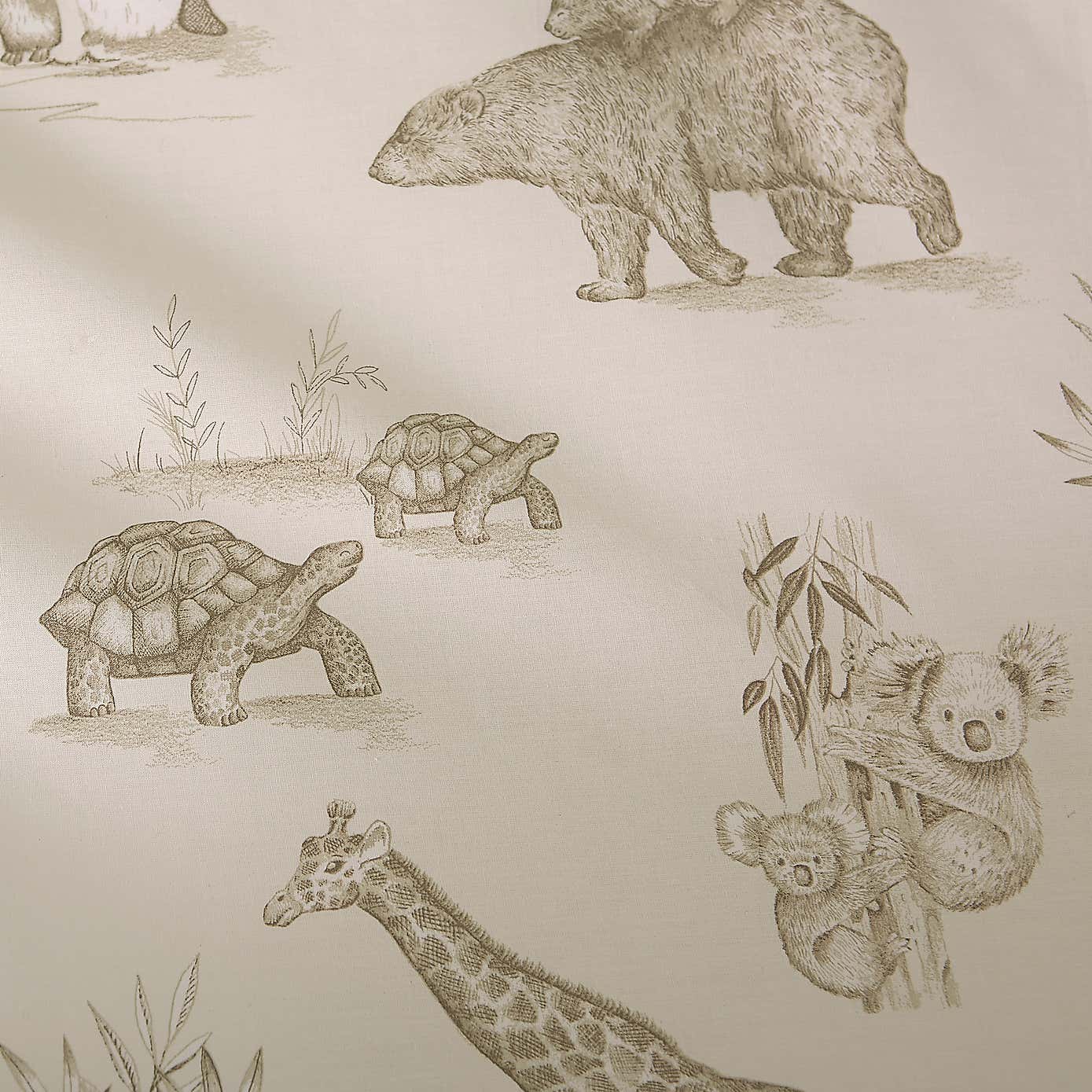 Sketched Animal Duvet Cover and Pillowcase Set