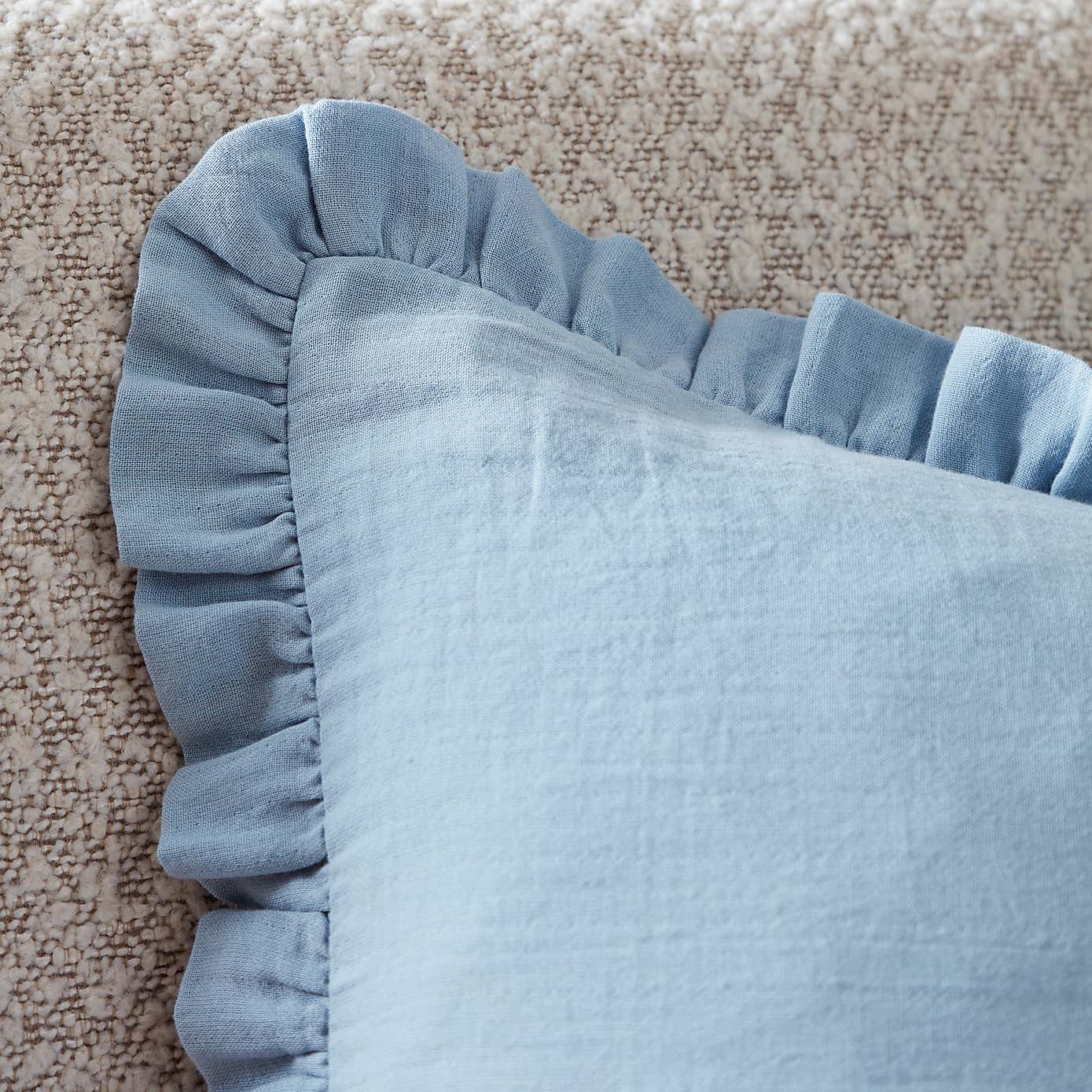 Frilled Gauze Square Cushion