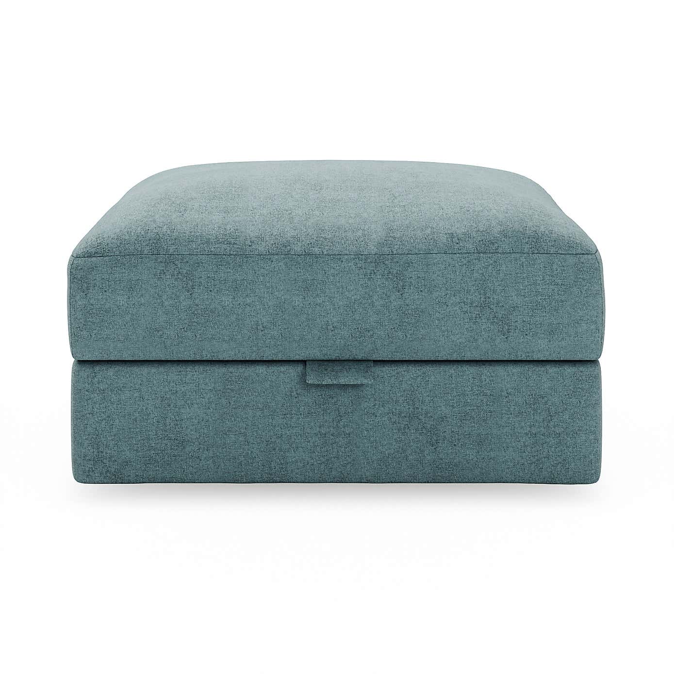Hattie Tonal Plush Chenille Storage Footstool