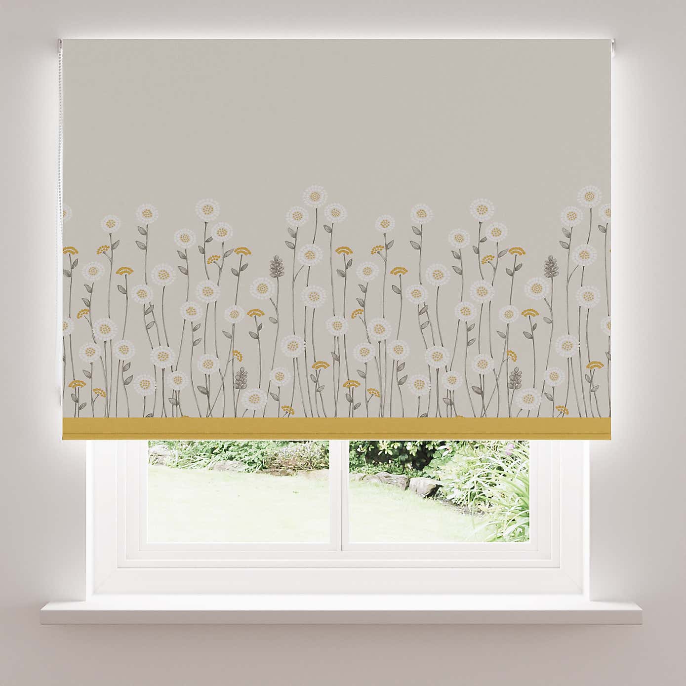 Scandi Flowers Natural Blackout Roller Blind