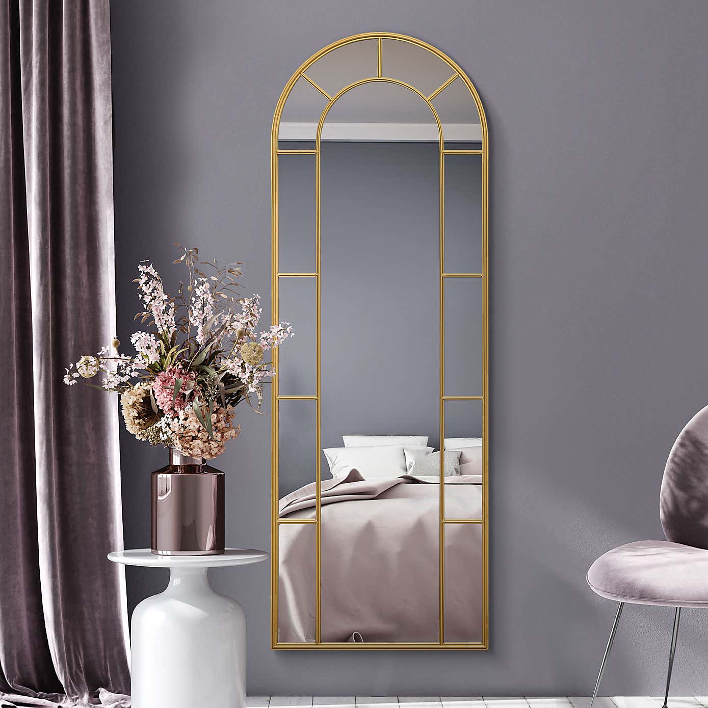 Arcus Denestra Arched Indoor Outdoor Full Length Wall Mirror
