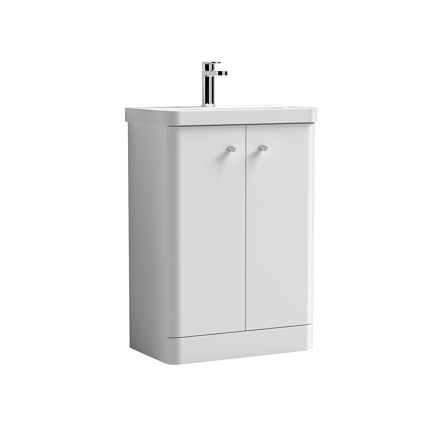 Core Floor Standing 2 Door Vanity Unit with Basin