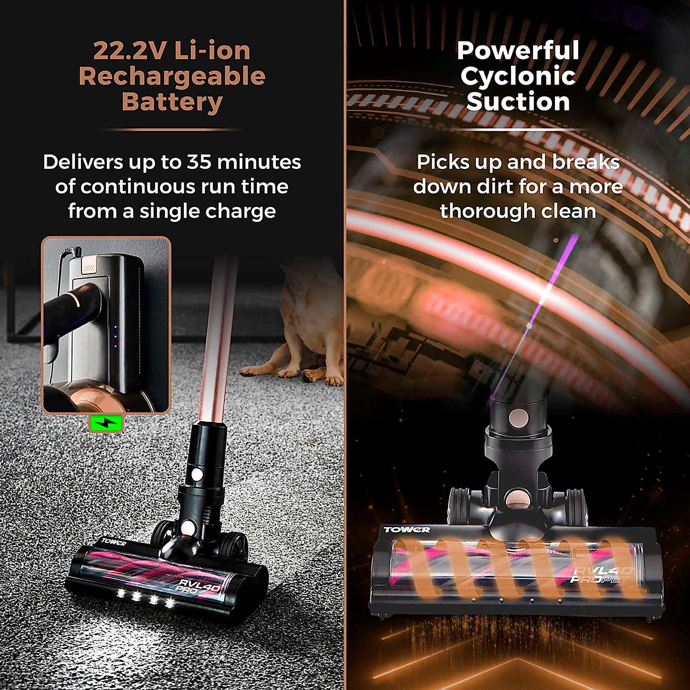 TOWER RVL40 Pro Pet Cordless Vacuum