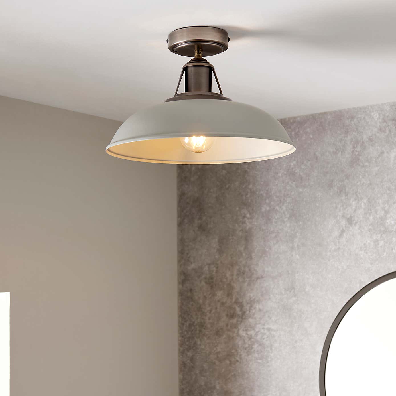 Oraya Bathroom 1 Light Flush Ceiling Fitting