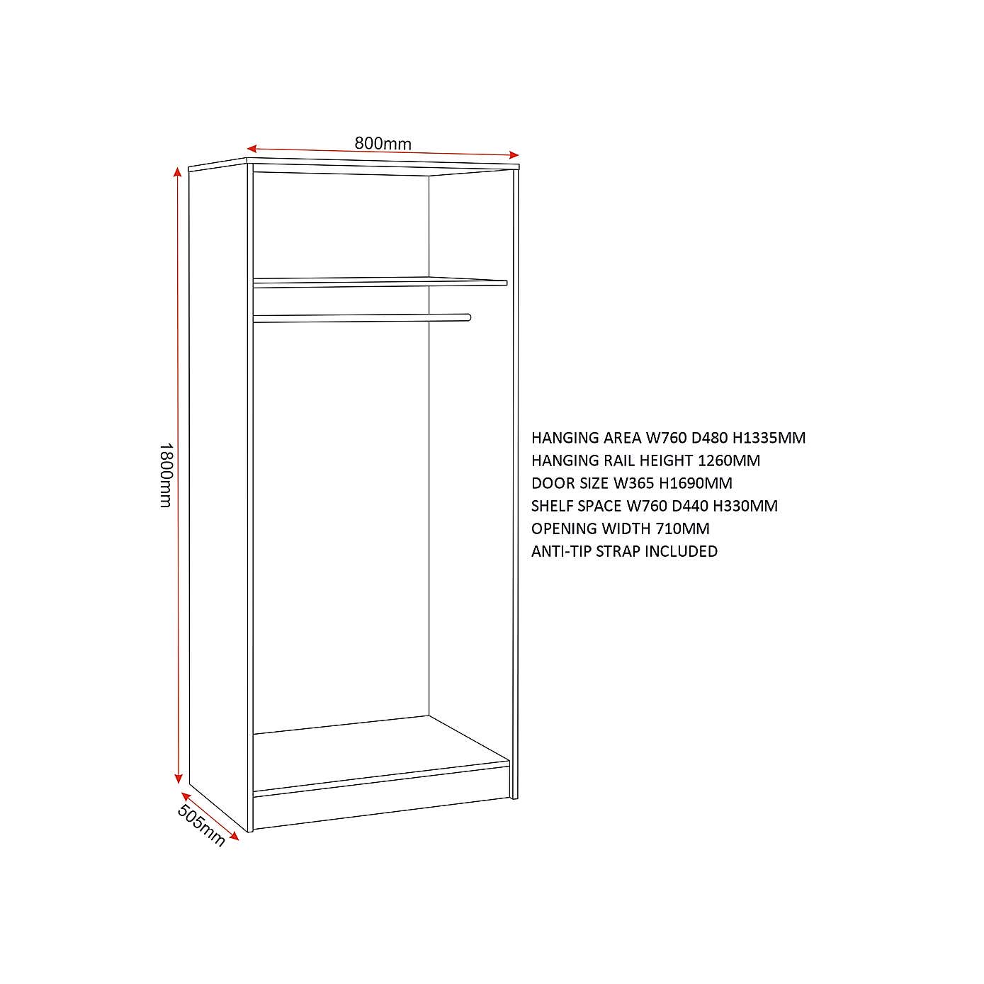 Walker Double Wardrobe