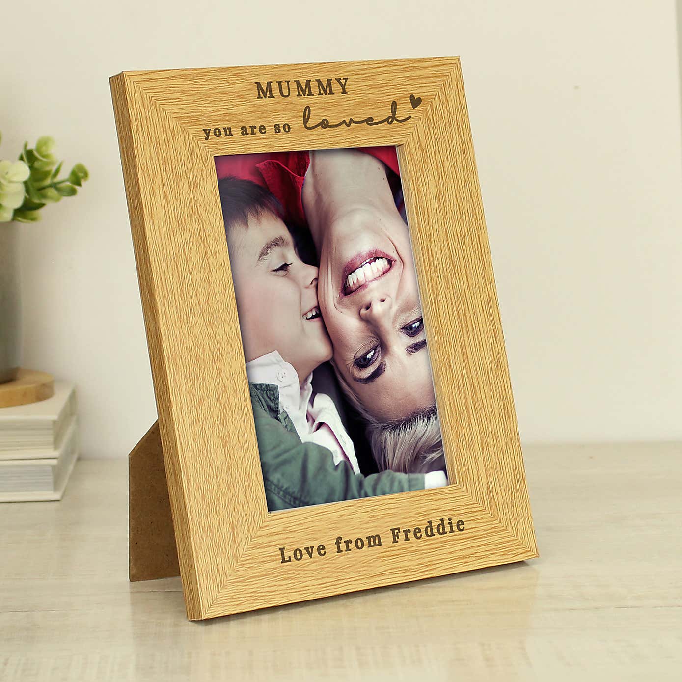 Personalised You Are So Loved Oak Finish Photo Frame