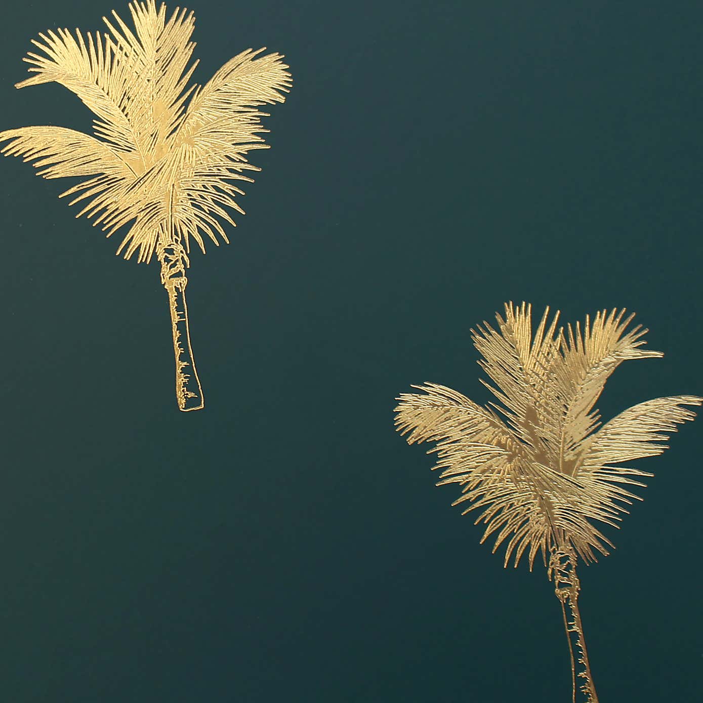 Set of 4 Luxe Palm Metallic Cork Back Coasters